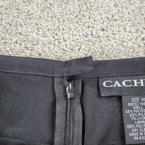 Cachet Womens Skirt Medium Black Ruffle Layered Pencil Straight Career Office - Picture 6 of 13